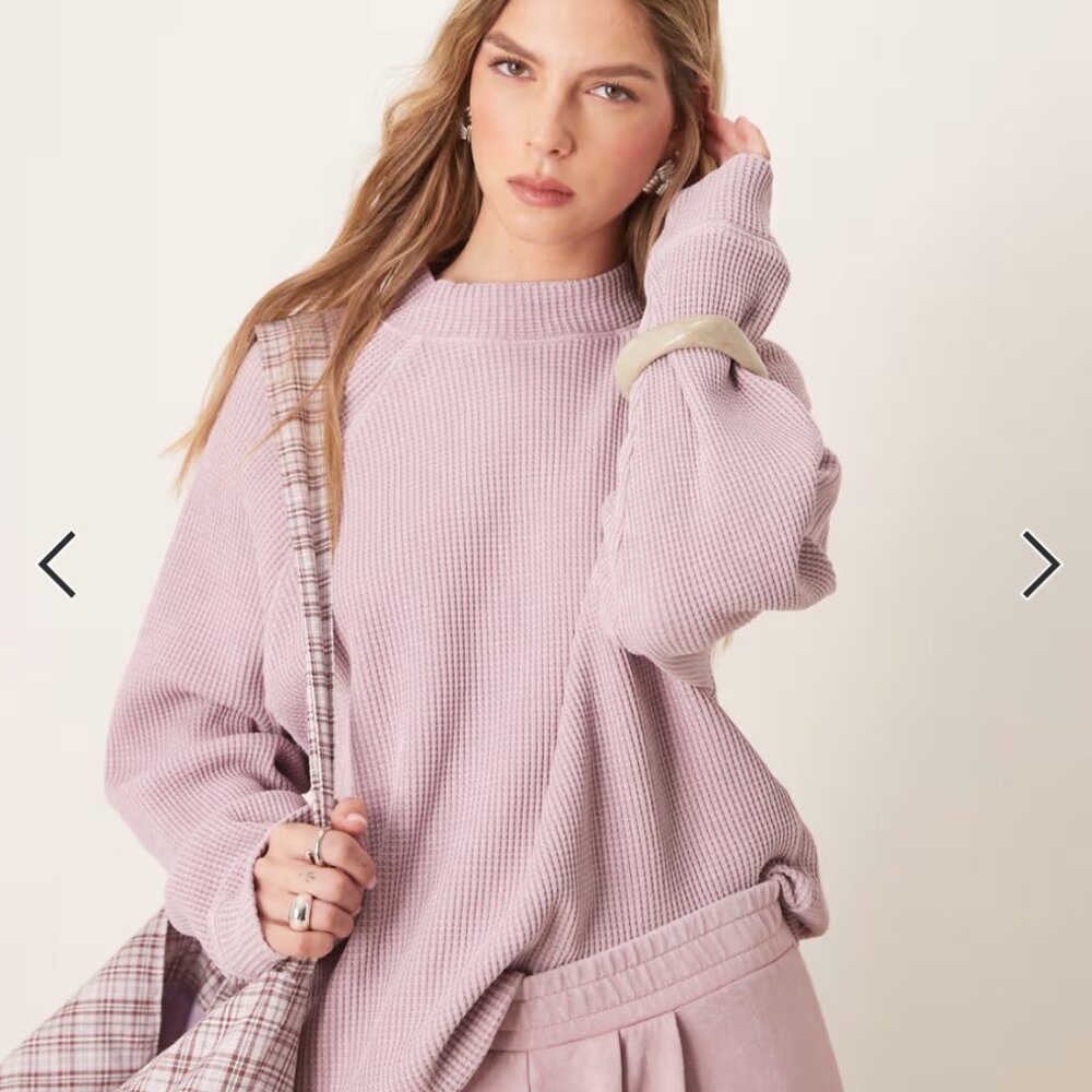 ASOS lavender waffle weave shirt #waffleknit size small BRAND NEW